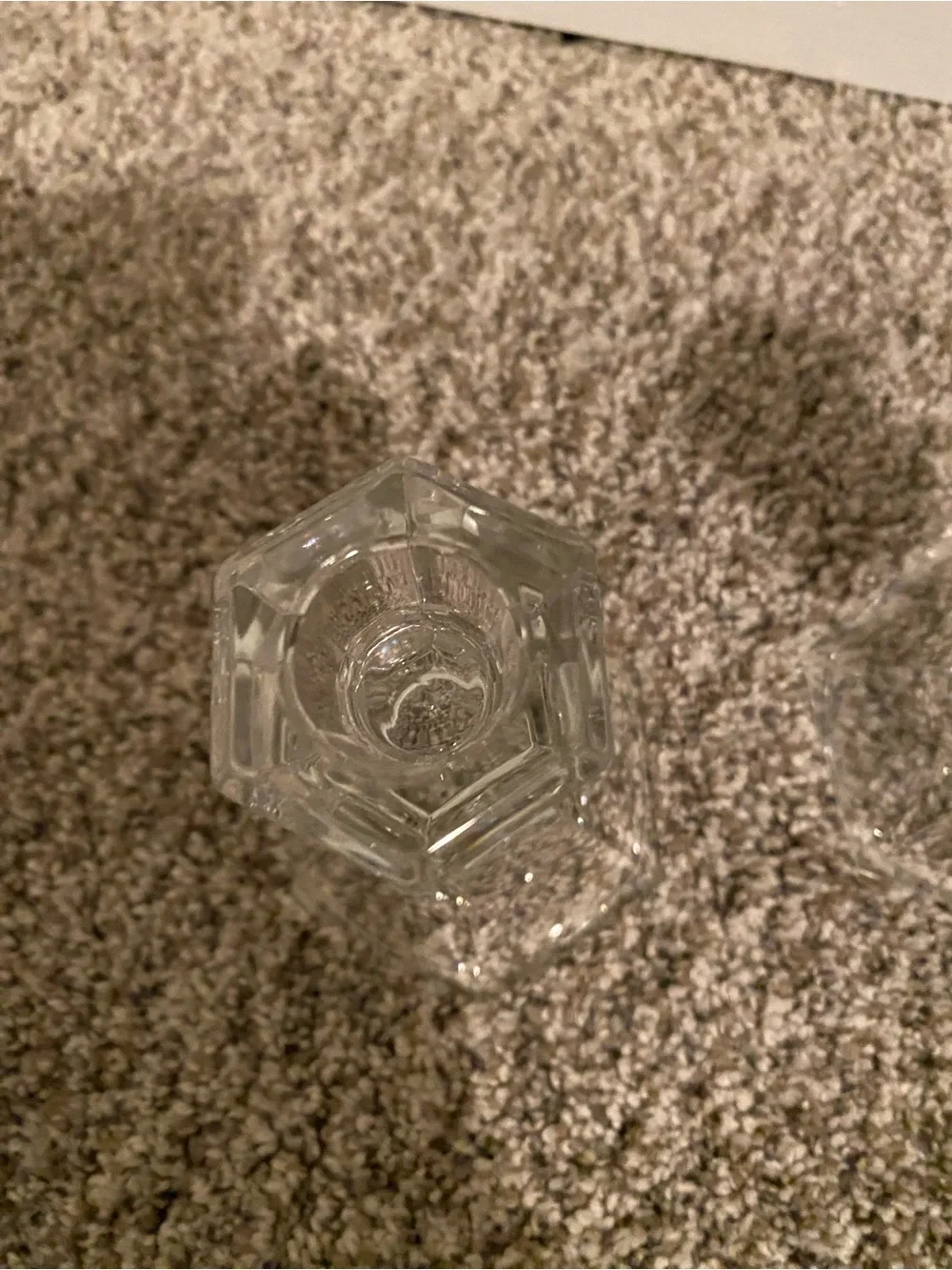 Clear Glass Candlestick Pair 2LB Weight